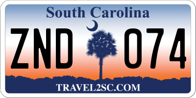 SC license plate ZND074