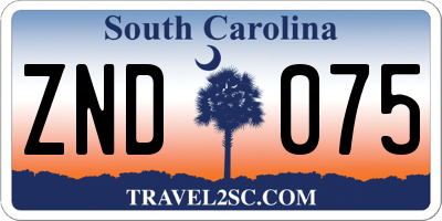 SC license plate ZND075