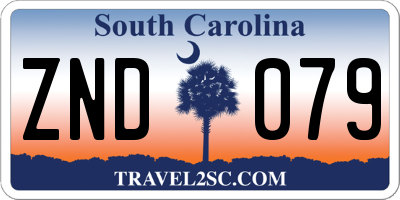 SC license plate ZND079
