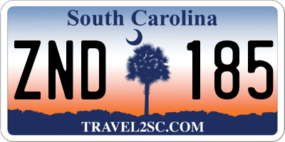 SC license plate ZND185