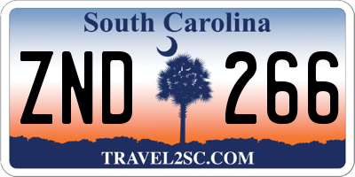 SC license plate ZND266