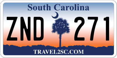 SC license plate ZND271
