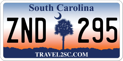 SC license plate ZND295