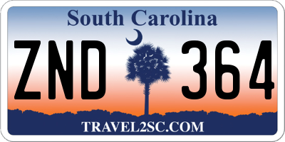 SC license plate ZND364