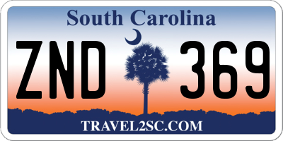 SC license plate ZND369