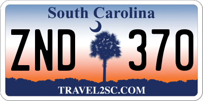 SC license plate ZND370