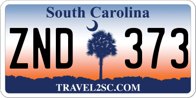 SC license plate ZND373