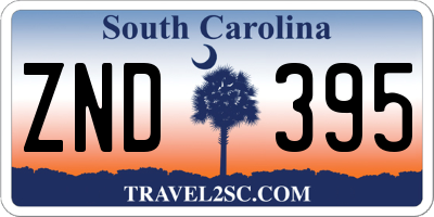 SC license plate ZND395