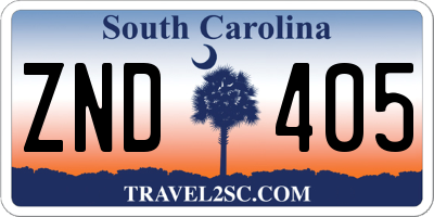 SC license plate ZND405