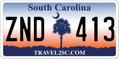 SC license plate ZND413