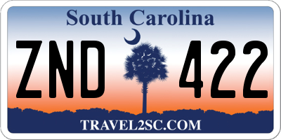 SC license plate ZND422