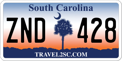 SC license plate ZND428