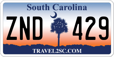 SC license plate ZND429