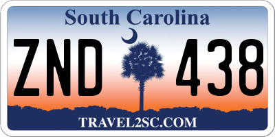 SC license plate ZND438