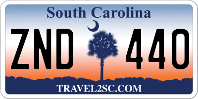 SC license plate ZND440