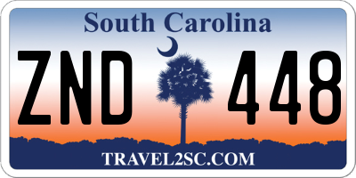 SC license plate ZND448