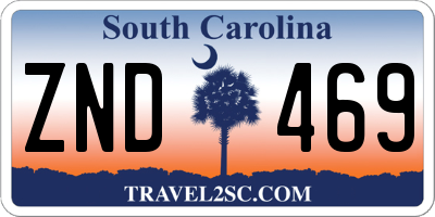 SC license plate ZND469