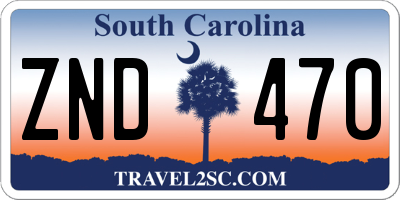 SC license plate ZND470