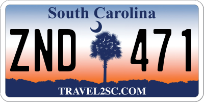 SC license plate ZND471