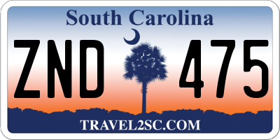 SC license plate ZND475