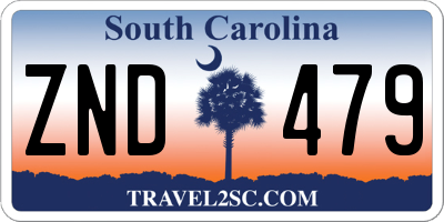 SC license plate ZND479
