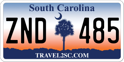 SC license plate ZND485