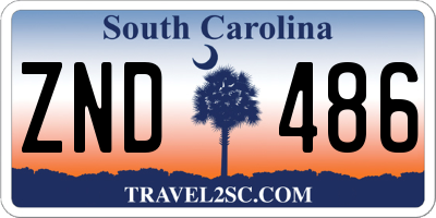 SC license plate ZND486