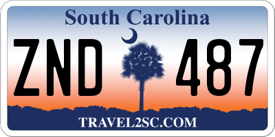 SC license plate ZND487