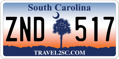 SC license plate ZND517