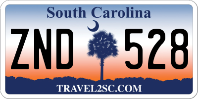 SC license plate ZND528