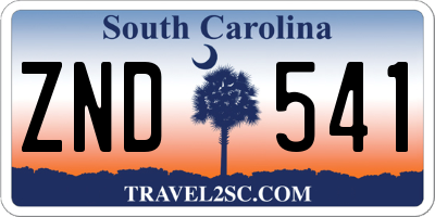 SC license plate ZND541