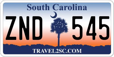 SC license plate ZND545