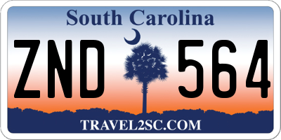 SC license plate ZND564
