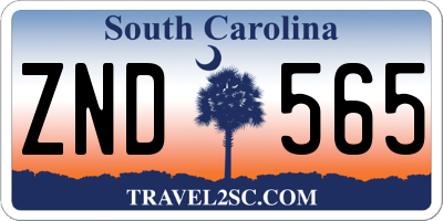 SC license plate ZND565