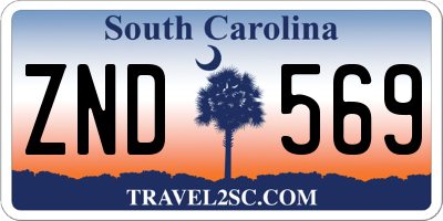SC license plate ZND569