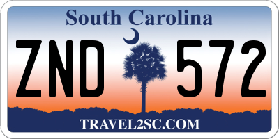 SC license plate ZND572