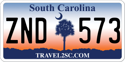SC license plate ZND573