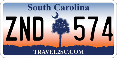 SC license plate ZND574
