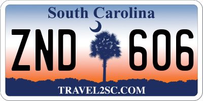 SC license plate ZND606
