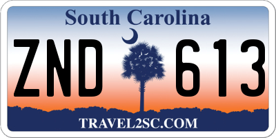 SC license plate ZND613