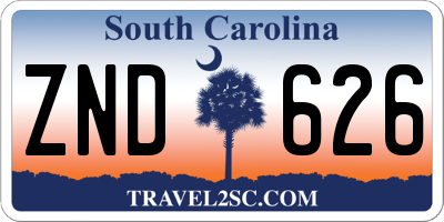 SC license plate ZND626
