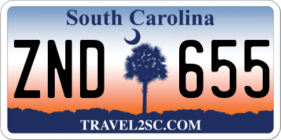 SC license plate ZND655