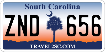 SC license plate ZND656