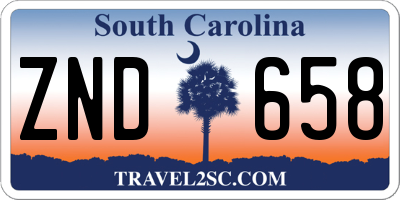 SC license plate ZND658
