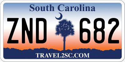SC license plate ZND682
