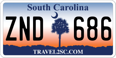 SC license plate ZND686