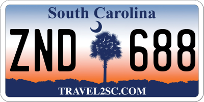 SC license plate ZND688