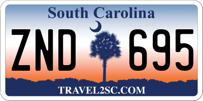 SC license plate ZND695