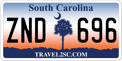 SC license plate ZND696
