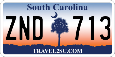 SC license plate ZND713